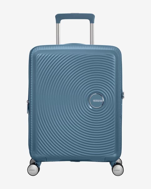 Mala American Tourister Soundbox Spinner 35L azul escuro