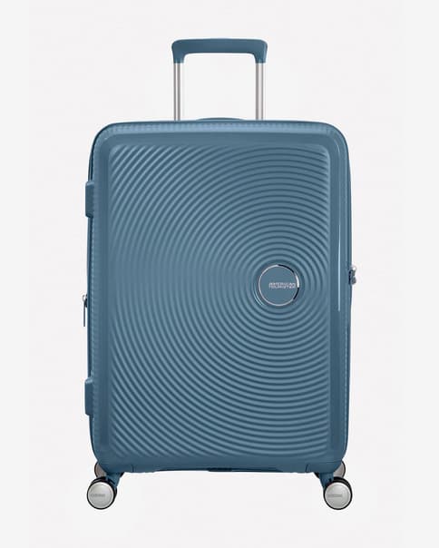Mala American Tourister Soundbox Spinner 71L azul escuro
