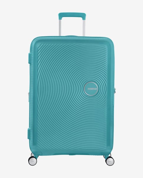 Maleta American Tourister Soundbox Spinner 97L azul turquesa oscuro