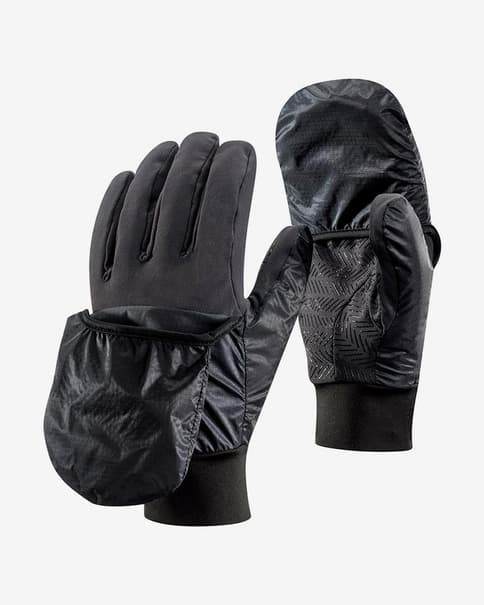 Black Diamond Wind Hood Softshell PrimaLoft Handsker sort