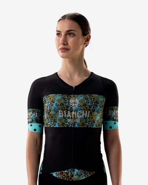 Bianchi Milano Remastered Short Sleeve Jersey Blue Women