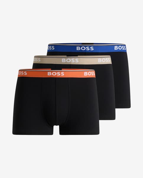 Bóxer BOSS Power negro naranja azul (3 unidades)