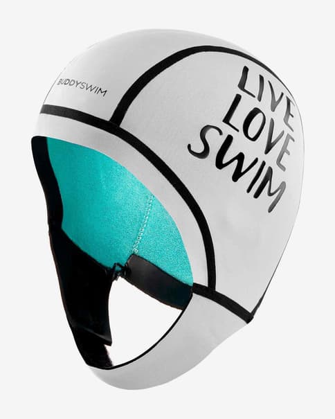 Gorro de natación Buddyswim Neopreno Trilaminate Warmth 2.5mm blanco negro