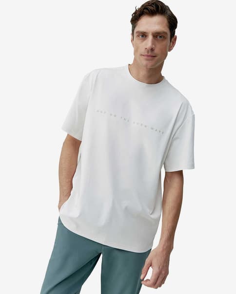 Camiseta Born Living Yoga Veneta manga corta blanco neutro