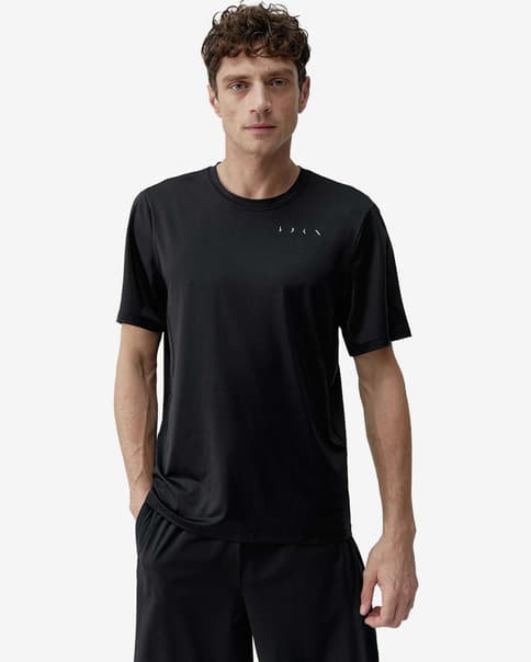 Camiseta Born Living Yoga Geneva manga corta negro profundo