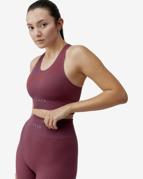 Top Born Living Yoga Aila Seamless violeta oscuro