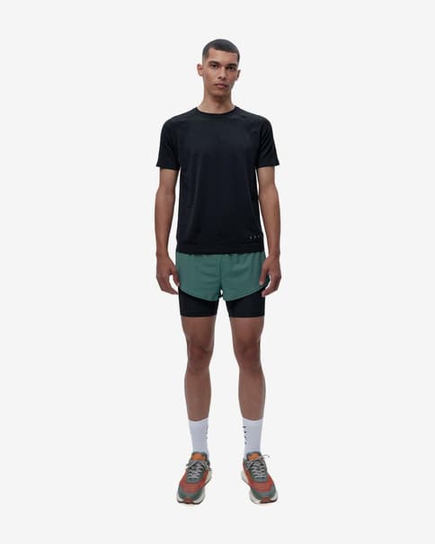 Camiseta Born Living Yoga Otawa Seamless manga corta negro