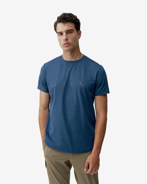 Camiseta Born Living Yoga Melville manga corta azul