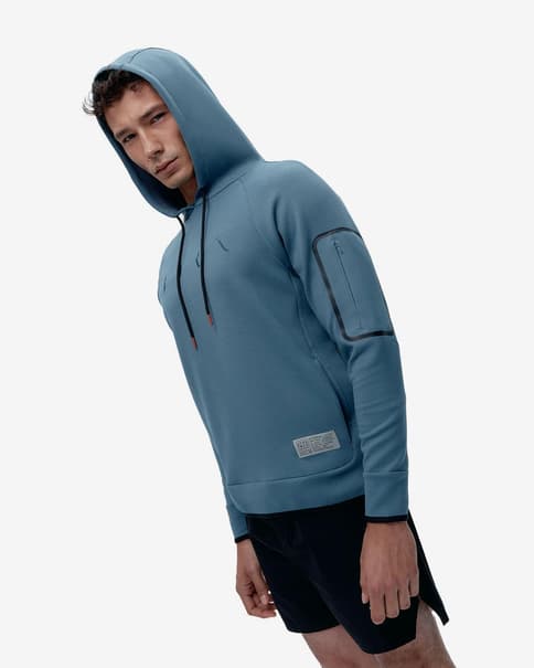 Sudadera con capucha Born Living Yoga Amur Performance azul agua