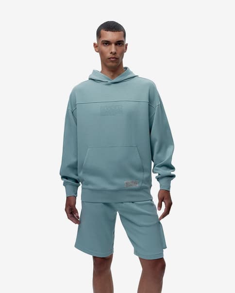 Sudadera con capucha Born Living Yoga Halong azul agua