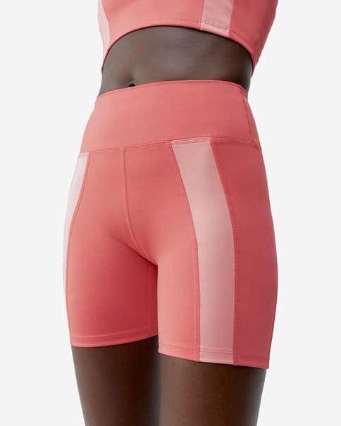 Malla corta Born Living Yoga Bindi rojo salmón rosa mujer