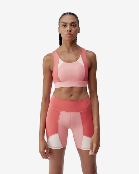 Top Born Living Yoga Darana rojo salmón rosa