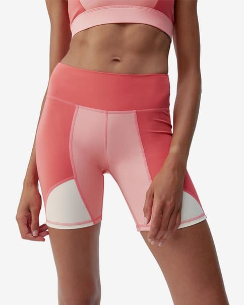 Malla corta Born Living Yoga Darana rojo salmón rosa mujer