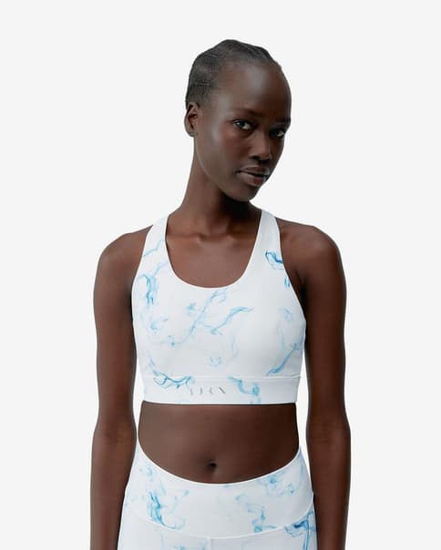 Top Born Living Yoga Helio blanco azul