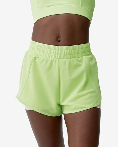 Malla corta Born Living Yoga Padma 2.0 verde lima mujer