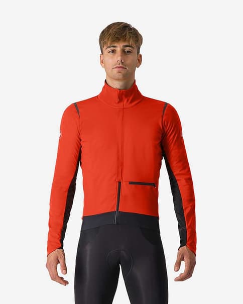 Chaqueta Castelli Alpha Doppio RoS Rosso Corsa GORE-TEX INFINIUM™ rojo absoluto
