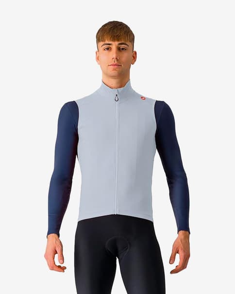 Gilet coupe-vent Castelli Espresso bleu clair