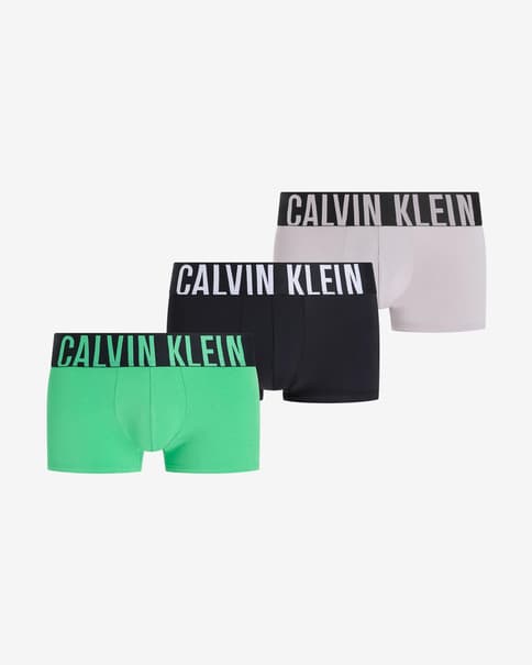 Bóxer Calvin Klein Low Rise verde negro blanco (3 unidades)