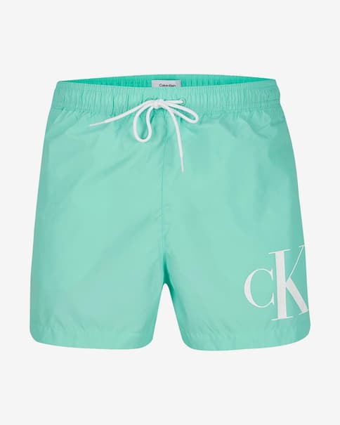 Bañador Calvin Klein Draw Logo azul turquesa