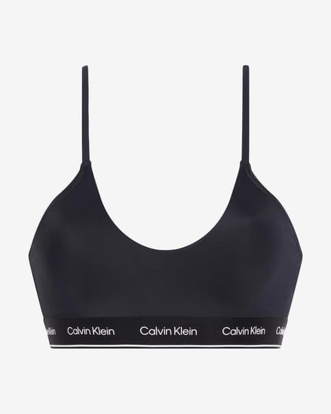 Top bikini Calvin Klein Meta Legacy Halter negro puro mujer