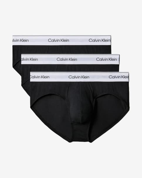 Slip Calvin Klein Hip negro puro blanco (3 unidades)