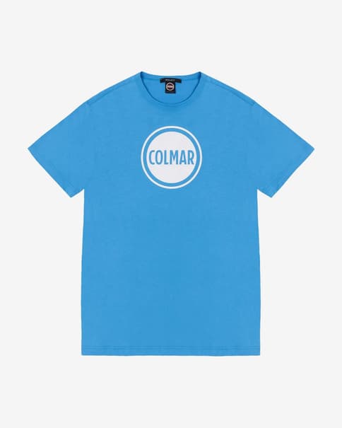 Camiseta Colmar Cotton Logo manga corta azul eléctrico