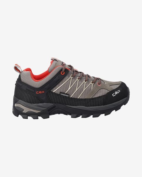 Zapatillas CMP Rigel Low Waterproof gris oscuro negro rojo