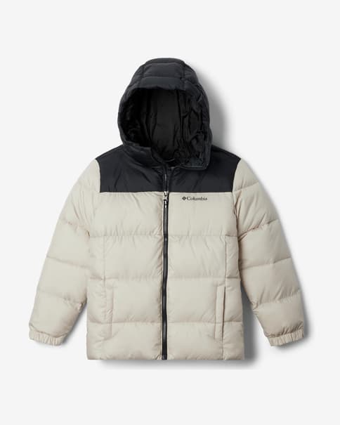 Chaqueta con capucha Columbia Puffect II blanco beige infantil