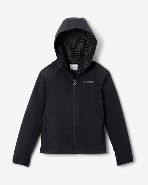 Forro polar con capucha Columbia Arctic Peak Full Zip negro infantil