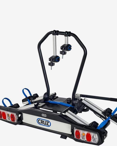 Portabicicletas de bola Cruz 2 bicis Pivot eBike negro mate blanco