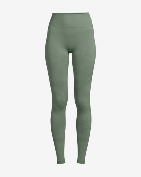Malla larga Casall Essential Block Seamless High Waist verde mujer