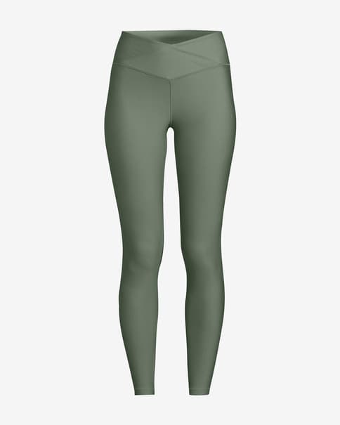 Malla larga Casall Overlap High Waist verde mujer