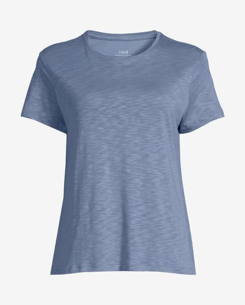 T-shirt Casall Soft Texture azul mulher