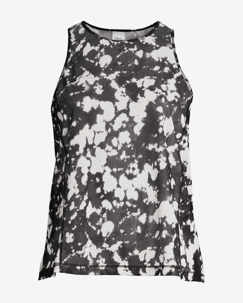 Camiseta Casall Sheer tirantes negro blanco mujer