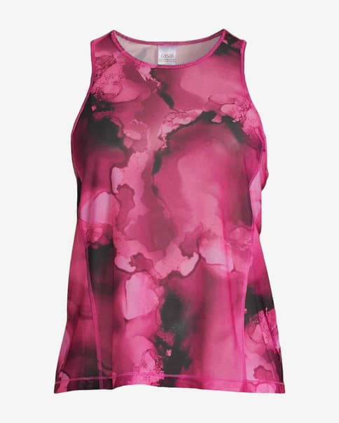 Camiseta Casall Sheer tirantes rosa negro mujer
