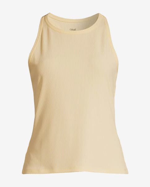 Camisola Casall Signified Rib alças bege mulher.