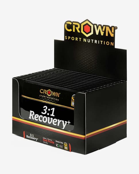 Bebida recuperadora Crown Sport Nutrition Recovery+ 3:1 50g sabor frutos rojos (10 unidades)