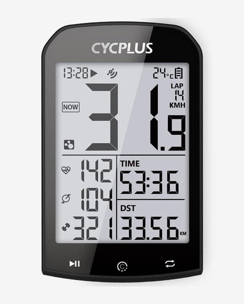 Ciclocomputador Cycplus M1 negro mate