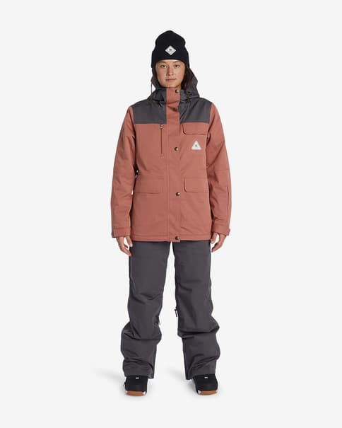 Giacca con cappuccio DC Shoes Liberate marrone rossiccio donna