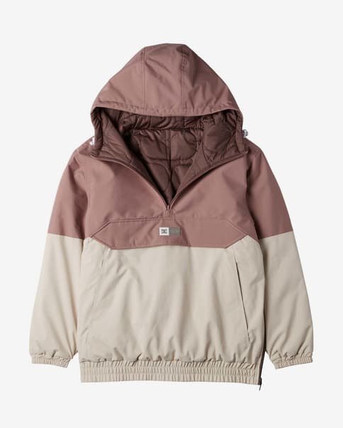 Chaqueta con capucha DC Shoes Nexus Anorak marrón blanco mujer