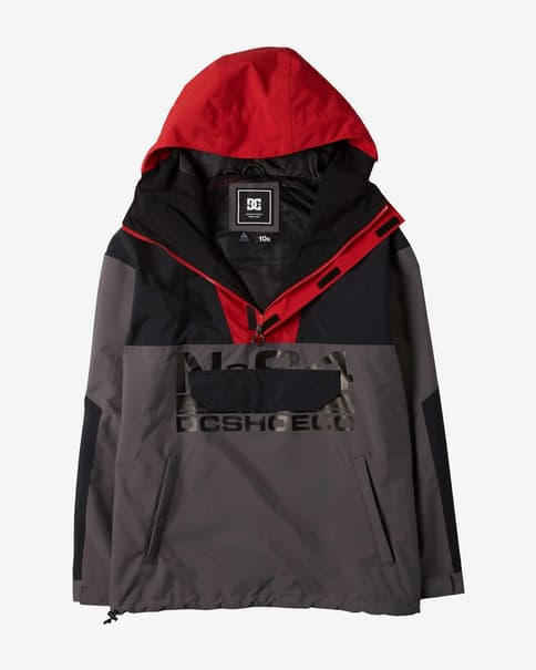 Giacca con cappuccio DC Shoes 4/3mm Anorak grigio nero rosso
