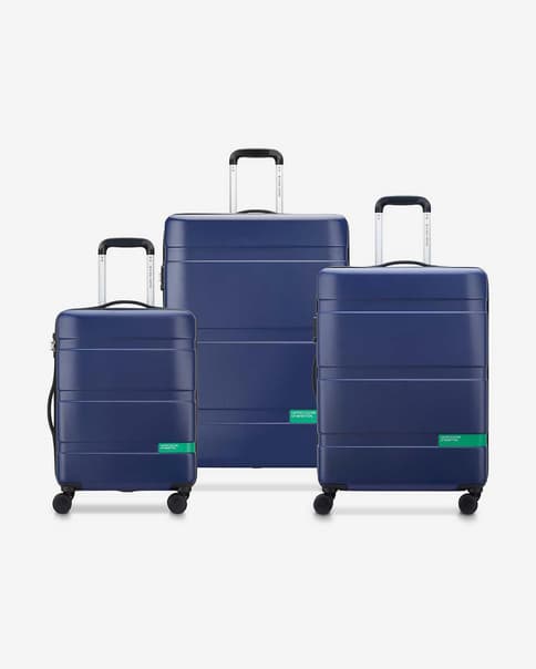 Delsey Paris x Benetton Now Hardside Luggage Set navy blue