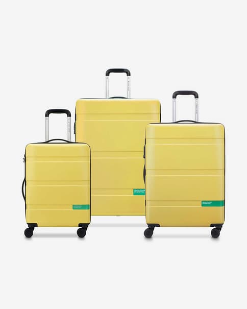 Delsey Paris x Benetton Now Hardside Luggage Set yellow