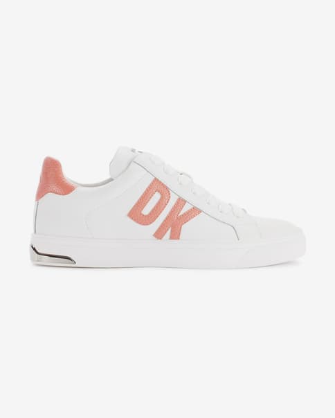 Zapatillas DKNY Abeni Lace Up blanco rosa mujer