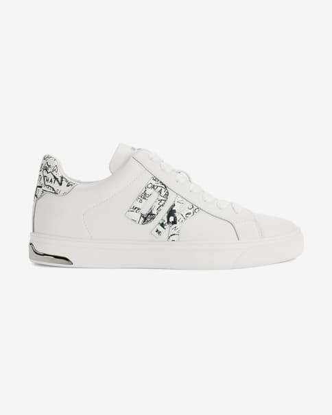 Zapatillas DKNY Abeni Lace Up On blanco puro negro mujer
