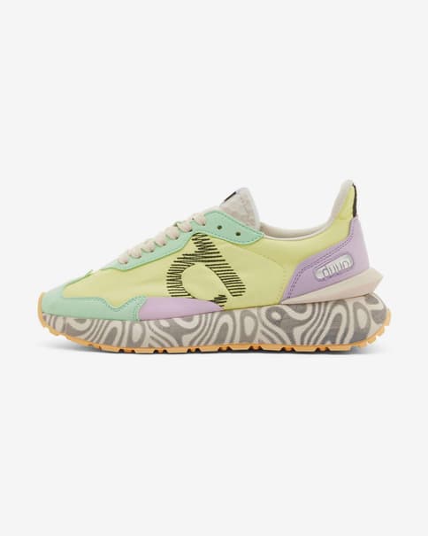 Zapatillas Duuo Sensei Moon amarillo verde lila
