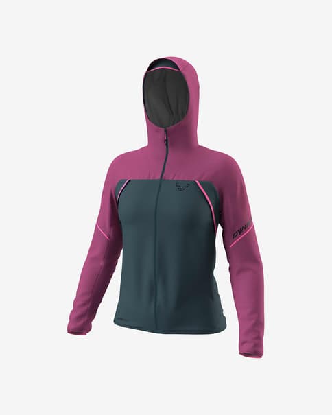 Chaqueta fina con capucha Dynafit Alpine 3L gris rosa magenta mujer