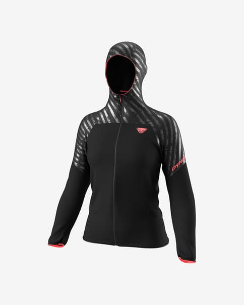 Chaqueta con capucha Dynafit Trail Reflective Wind negro intenso mujer