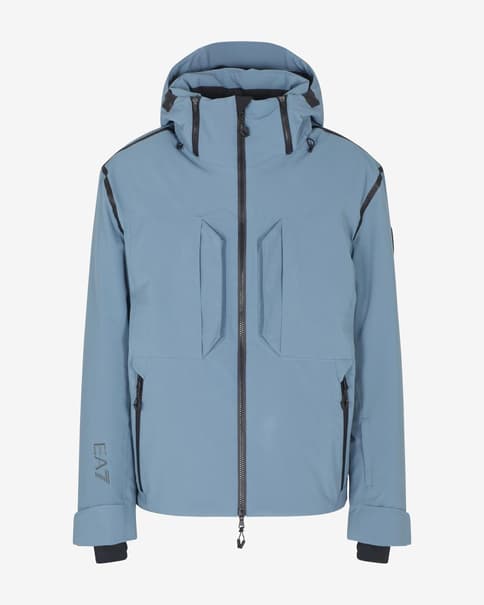 Chaqueta con capucha EA7 Ski Padded azul