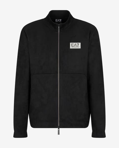 Sudadera EA7 Gold Label Full Zip negro puro